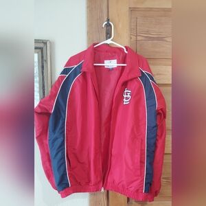 STL MLB Men's Vintage G-III Red Windbreaker jacket XXL NEEDS NEW ZIPPER
